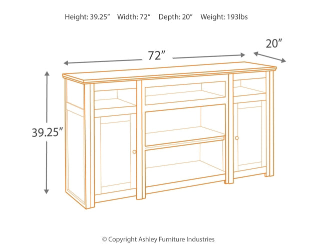 Harpan XL TV Stand w/Fireplace Option