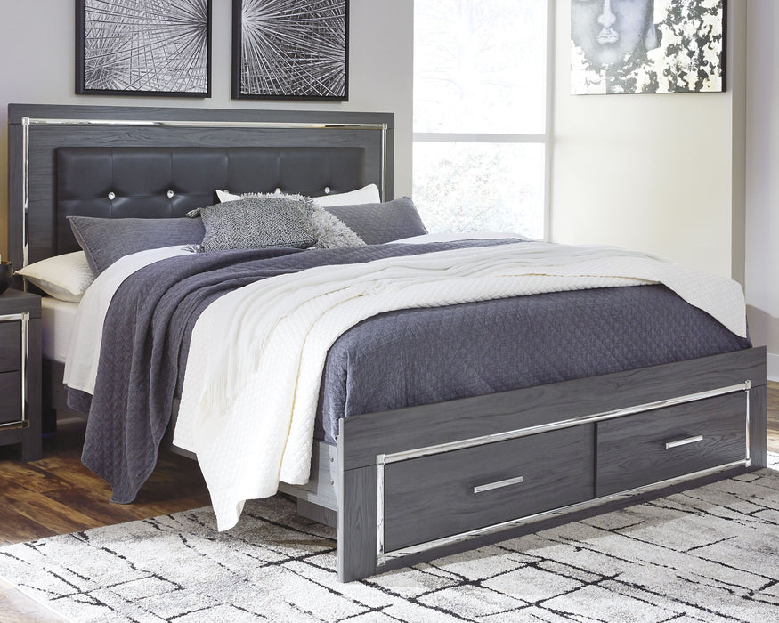 Lodanna  Panel Bed With 2 Storage Drawers