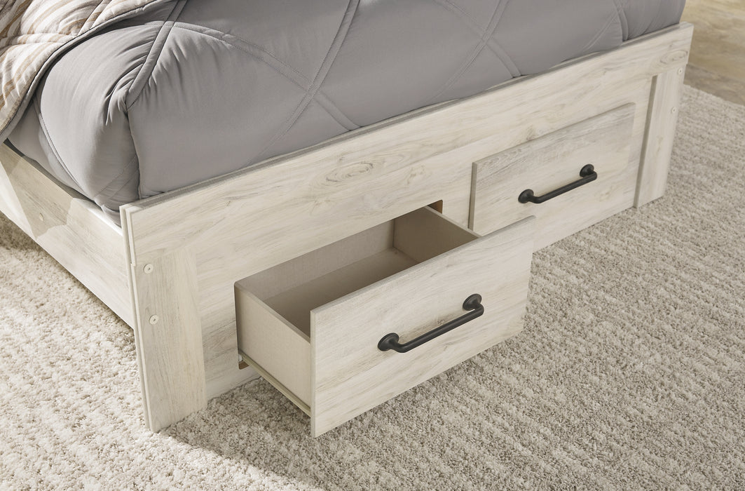 Cambeck  Panel Bed With Mirrored Dresser And 2 Nightstands