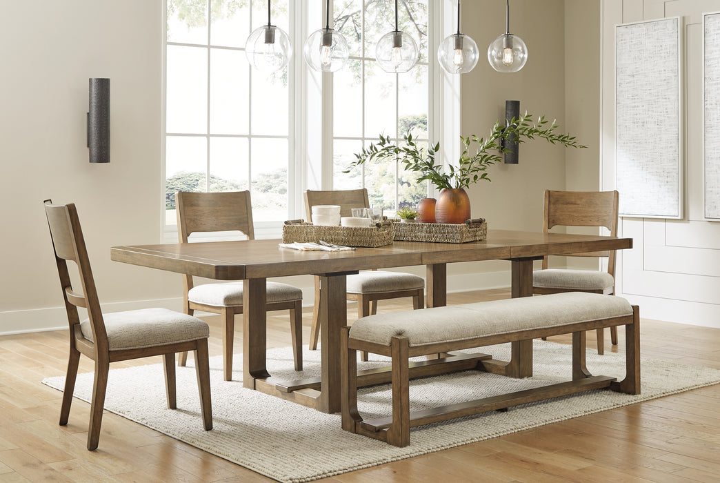 Cabalynn Dining Table and 4 Chairs and Bench