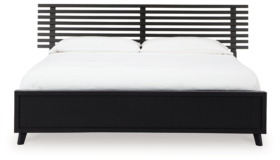 Danziar Queen Panel Bed with Mirrored Dresser, Chest and Nightstand