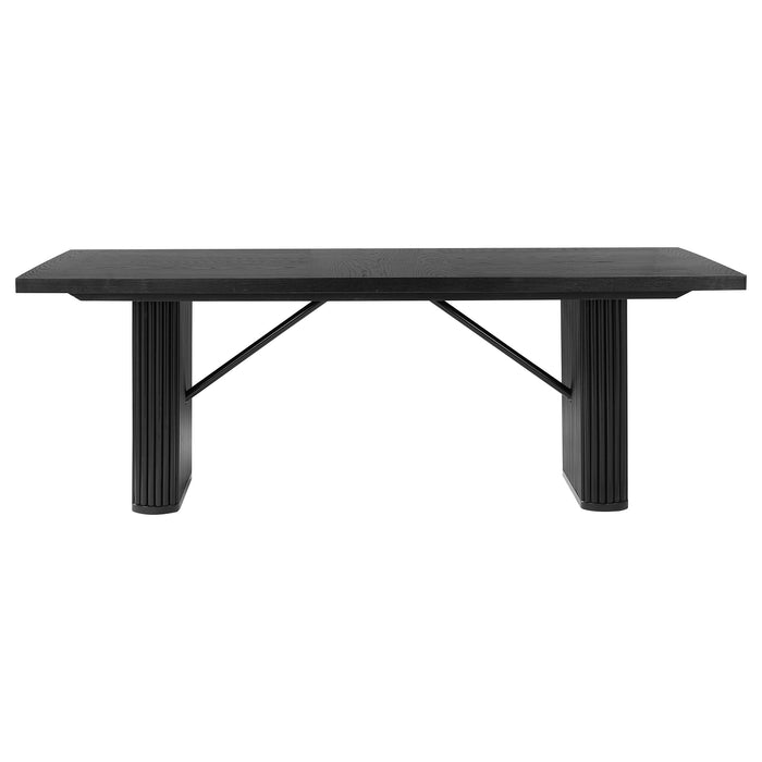 Catherine 5-piece Rectangular Dining Table Set Black