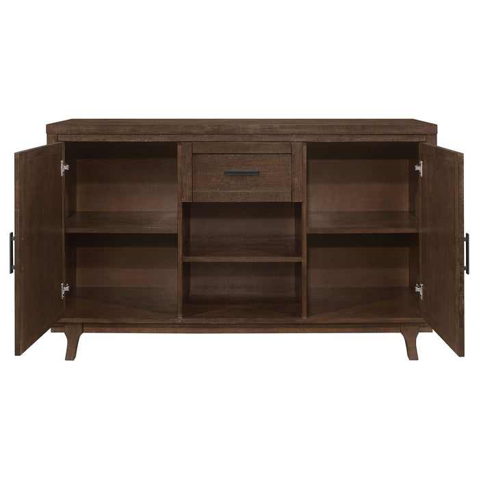 Reynolds 2-door Sideboard Buffet Storage Cabinet Brown Oak