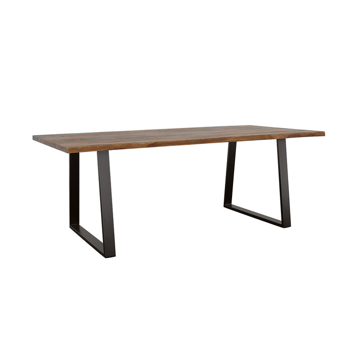 Ditman 80-inch Live Edge Dining Table Grey Sheesham