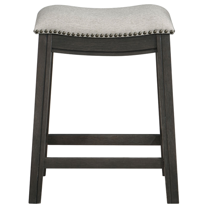 Elliston Backless Counter Stool Dark Grey (Set of 2)