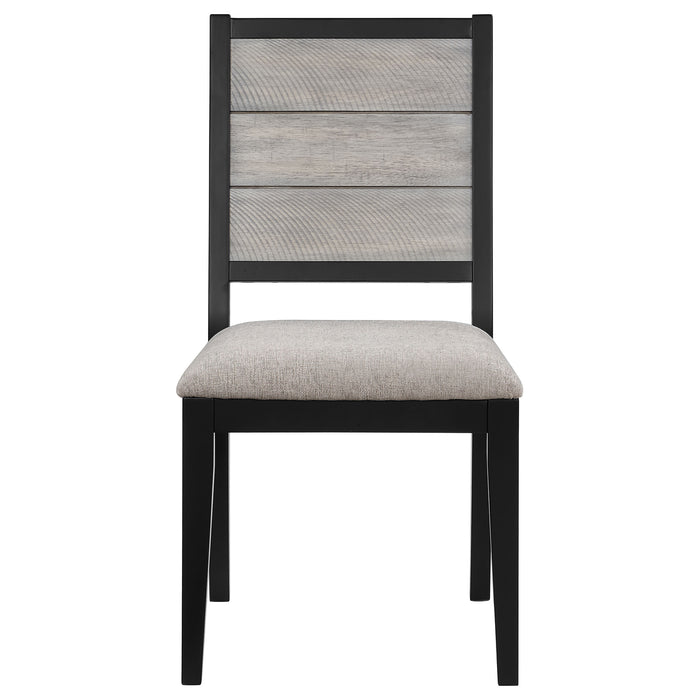 Elodie Wood Dining Side Chair Grey and Black (Set of 2)