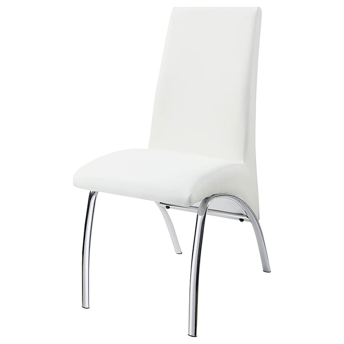 Bishop Upholstered Dining Side Chair White (Set of 2)