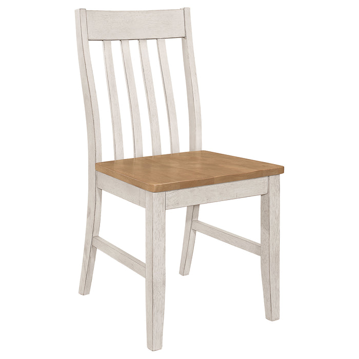 Kirby Wood Dining Side Chair Rustic Off White (Set of 2)