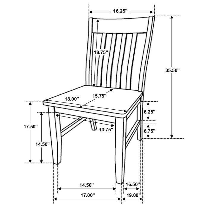 Kirby Wood Dining Side Chair Rustic Off White (Set of 2)