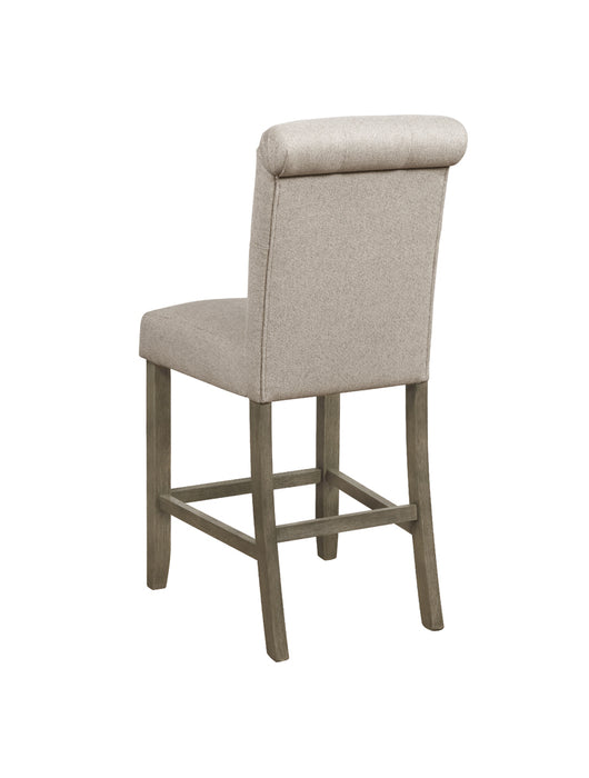 Balboa Fabric Upholstered Counter Chair Beige (Set of 2)