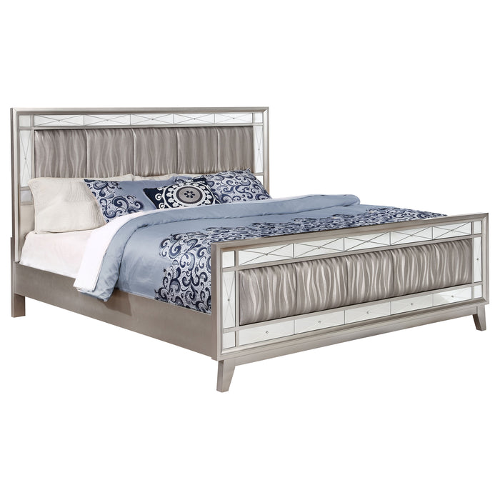 Leighton 4-piece Full Bedroom Set Metallic Mercury