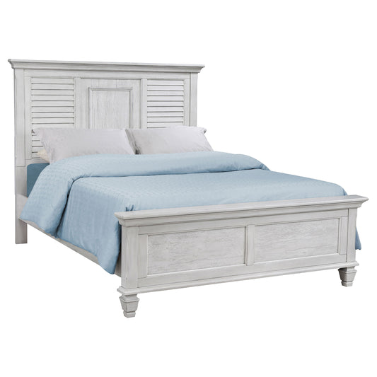 Franco 4-piece Queen Bedroom Set Distressed White