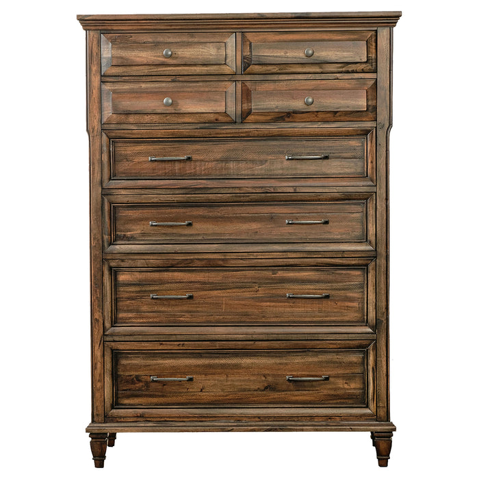 Avenue 8-drawer Bedroom Chest Weathered Burnished Brown