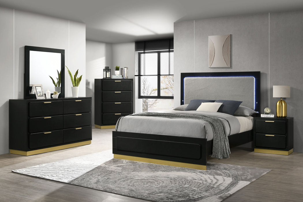 Caraway 5-piece Eastern King Bedroom Set Black