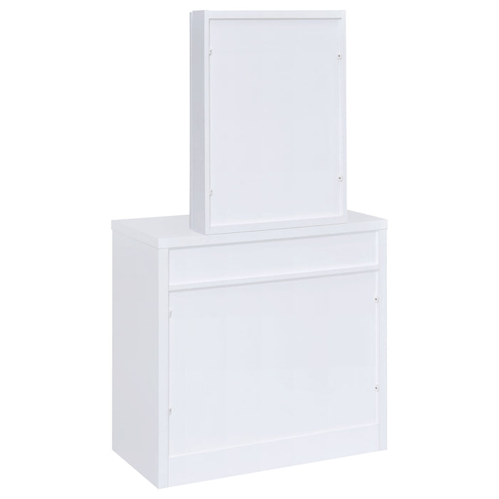 Harvey Vanity Set with Lift-Top Stool White