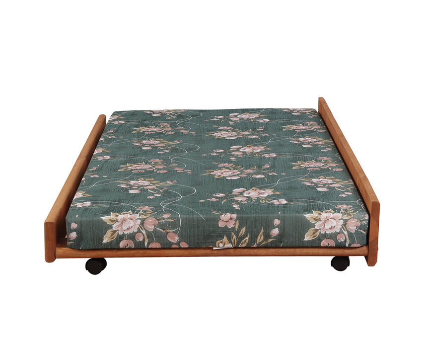 Wrangle Hill Wood Trundle with Bunkie Mattress Amber Wash