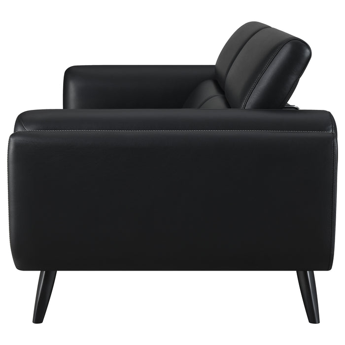 Shania Upholstered Low Back Sofa Black