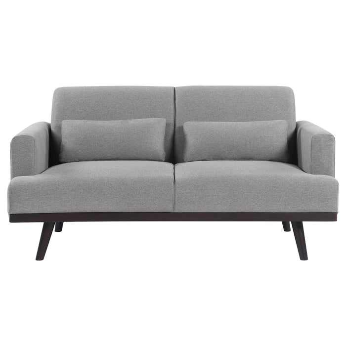 Blake 3-piece Upholstered Track Arm Sofa Set Sharkskin