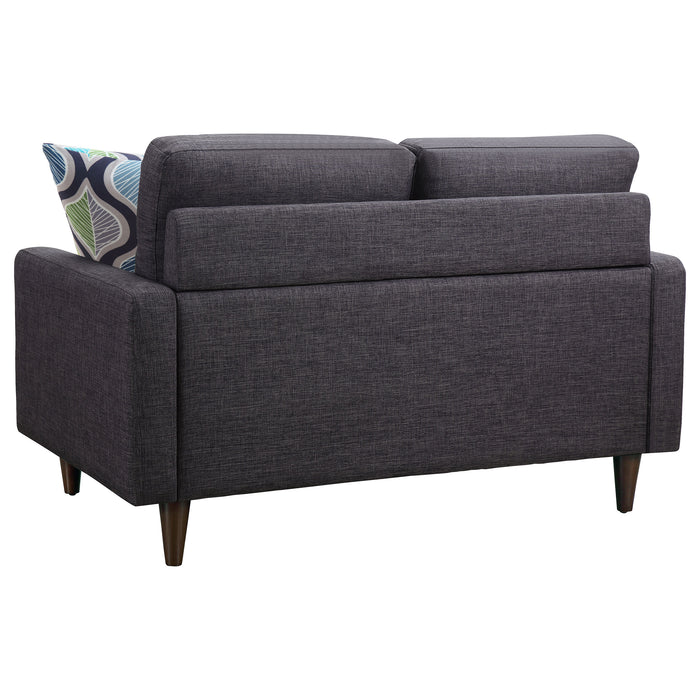 Watsonville 2-piece Upholstered Track Arm Sofa Set Grey