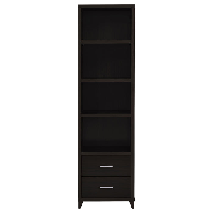 Lewes 4-shelf Engineered Wood Media Tower Cappuccino