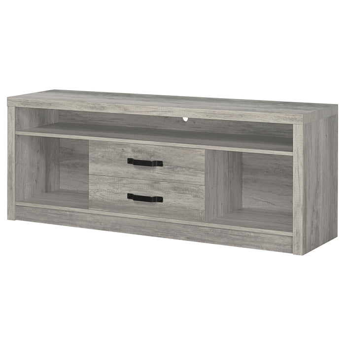 Burke 2-drawer Engineered Wood 59" TV Stand Grey Driftwood