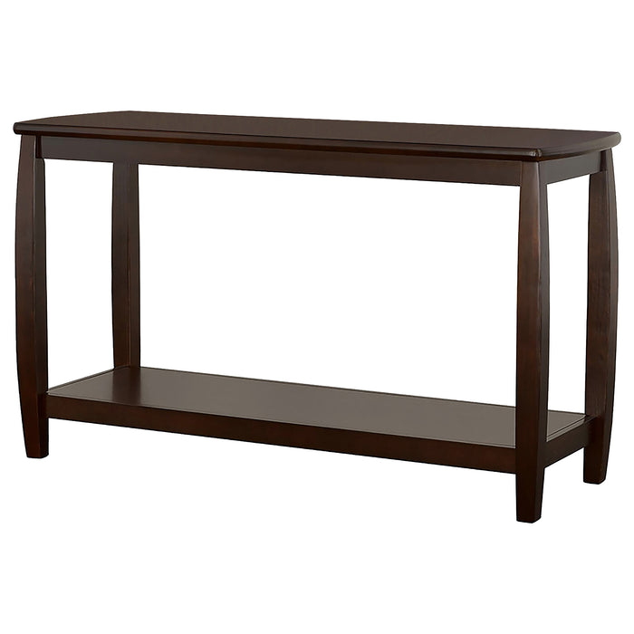 Dixon Wood Entryway Console Table with Shelf Cappuccino