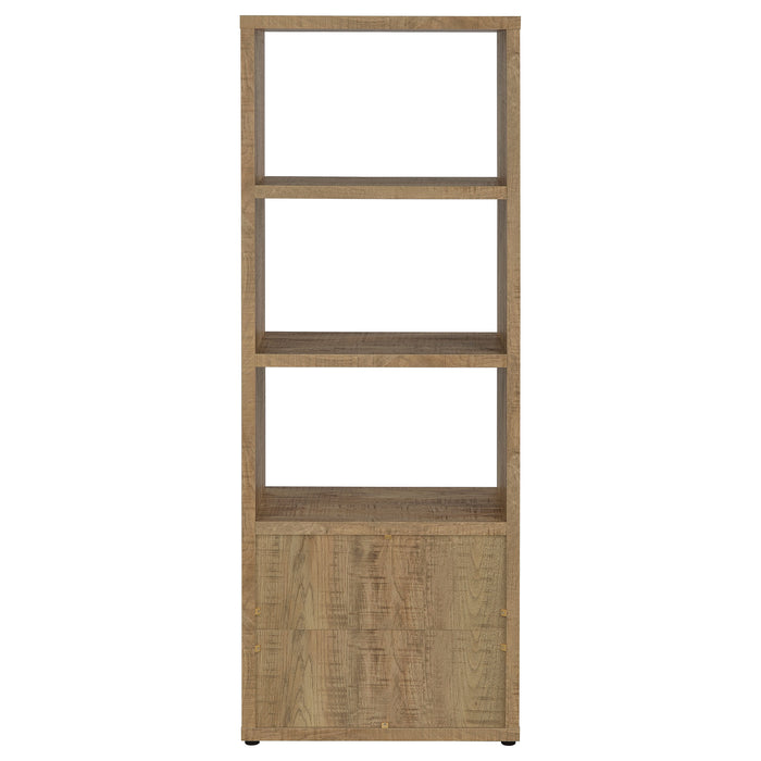 Tabby 3-shelf Engineered Wood Media Tower Mango