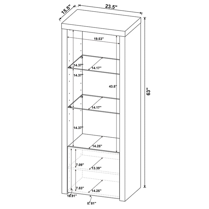 Jude 3-piece 71" TV Entertainment Center White High Gloss