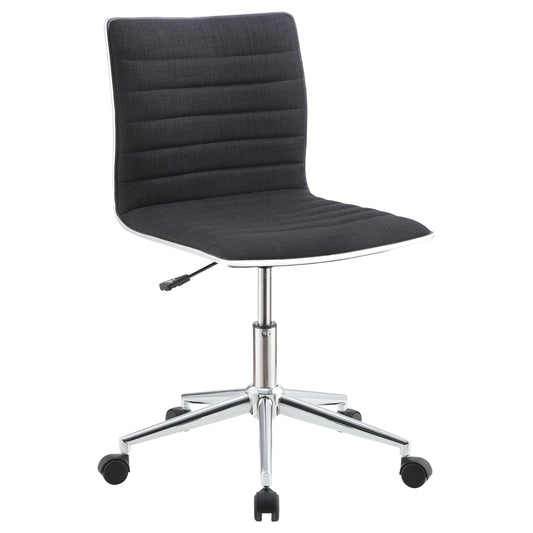 Chryses Upholstered Adjustable Home Office Desk Chair Black