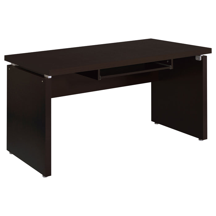 Skylar L-Shape Desk with Mobile File Cabinet Cappuccino