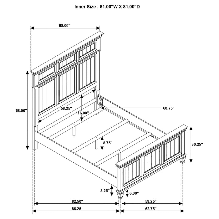 Avenue 4-piece Queen Bedroom Set Weathered Burnished Brown