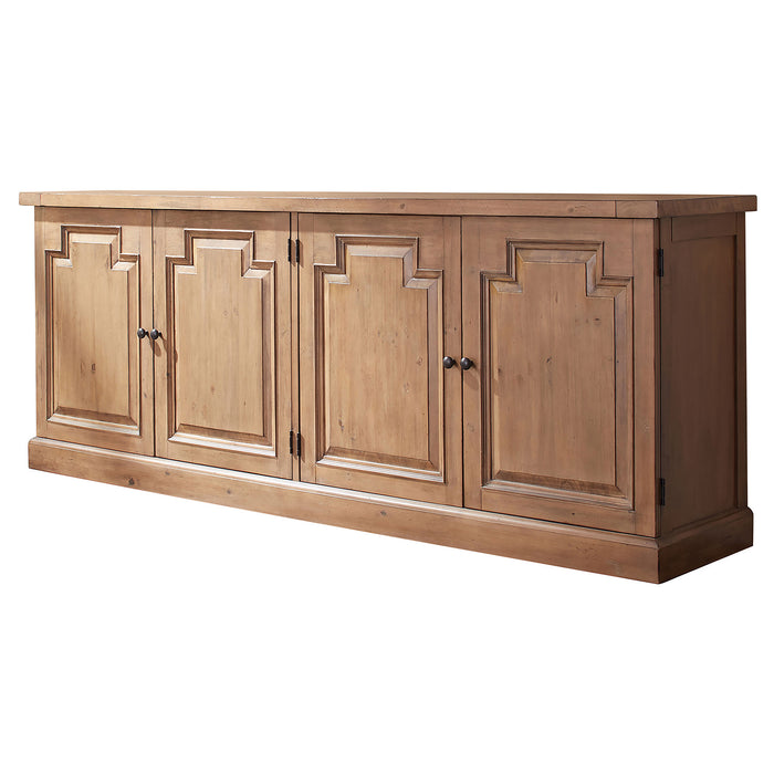 Florence 4-door Dining Sideboard Buffet Cabinet Rustic Honey