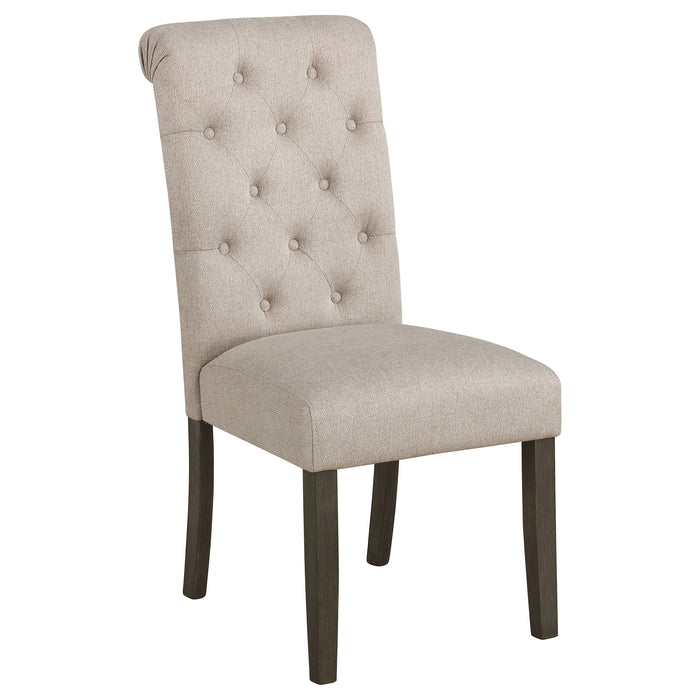 Balboa Fabric Upholstered Dining Side Chair Beige (Set of 2)