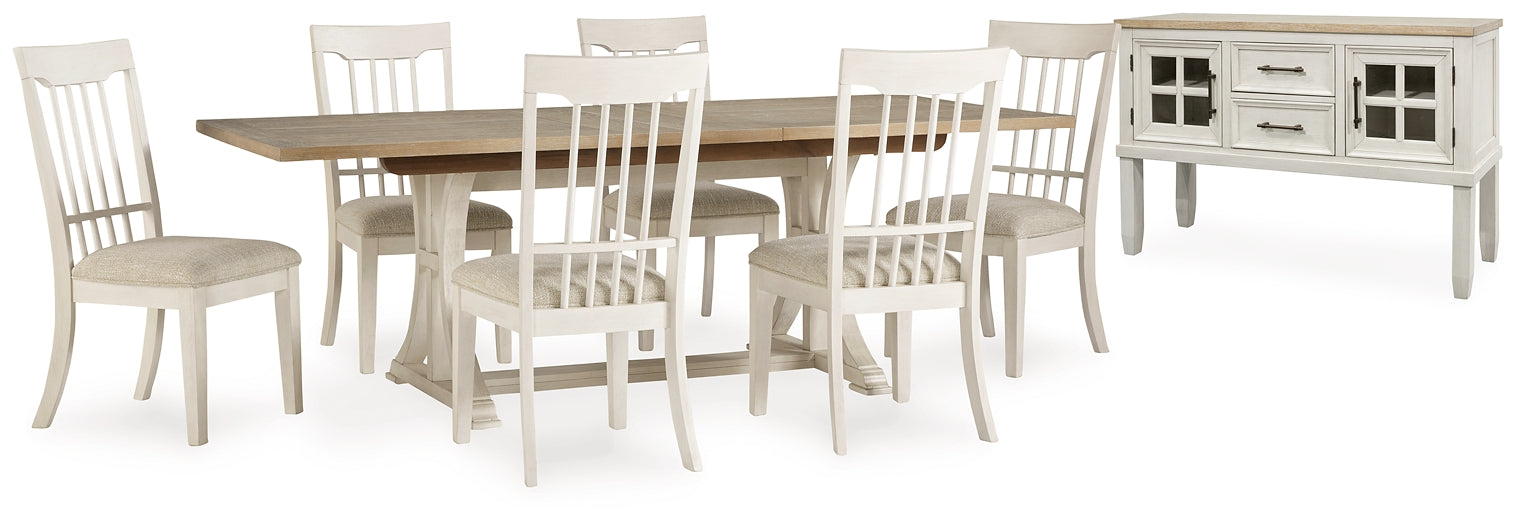 Shaybrock Dining Table and 6 Chairs with Storage