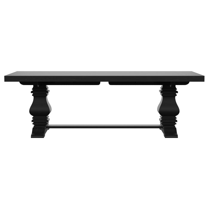 Florence 126-inch Extension Dining Table Distressed Black