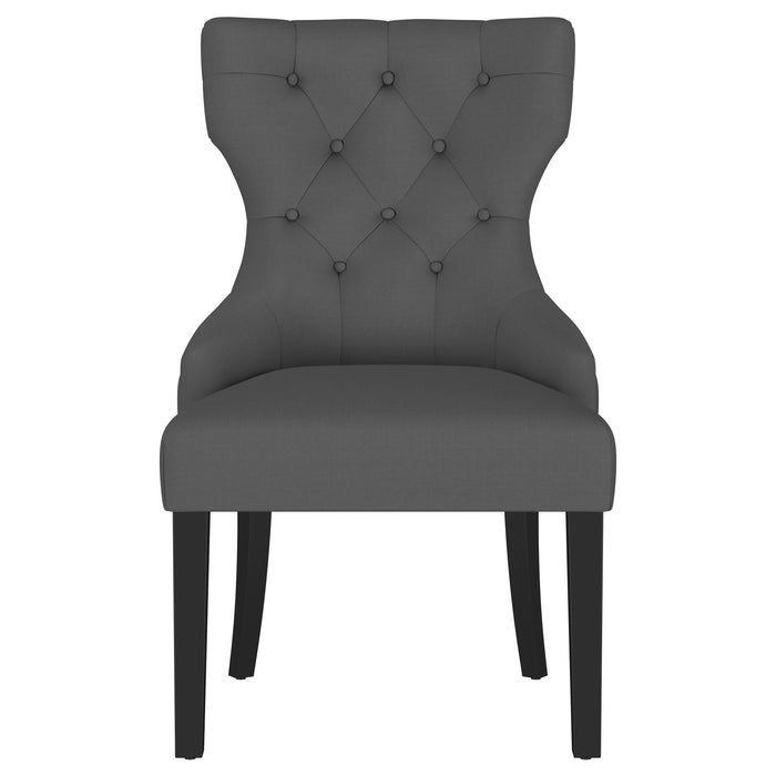 Baney Fabric Upholstered Dining Side Chair Grey and Black