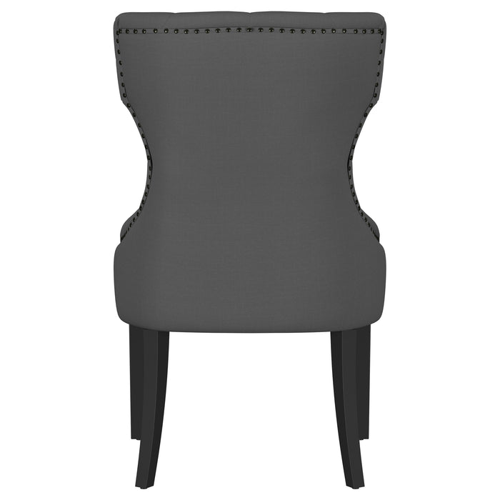 Baney Fabric Upholstered Dining Side Chair Grey and Black