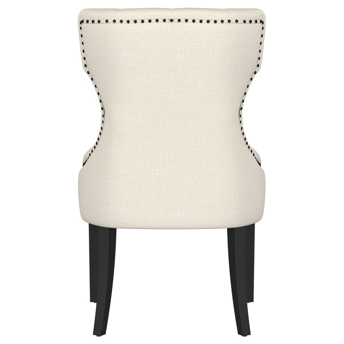 Baney Fabric Upholstered Dining Side Chair Beige and Black