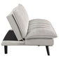 Laredo Upholstered Tufted Convertible Sofa Bed Light Grey
