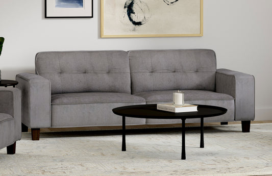 Deerhurst Upholstered Track Arm Tufted Sofa Charcoal