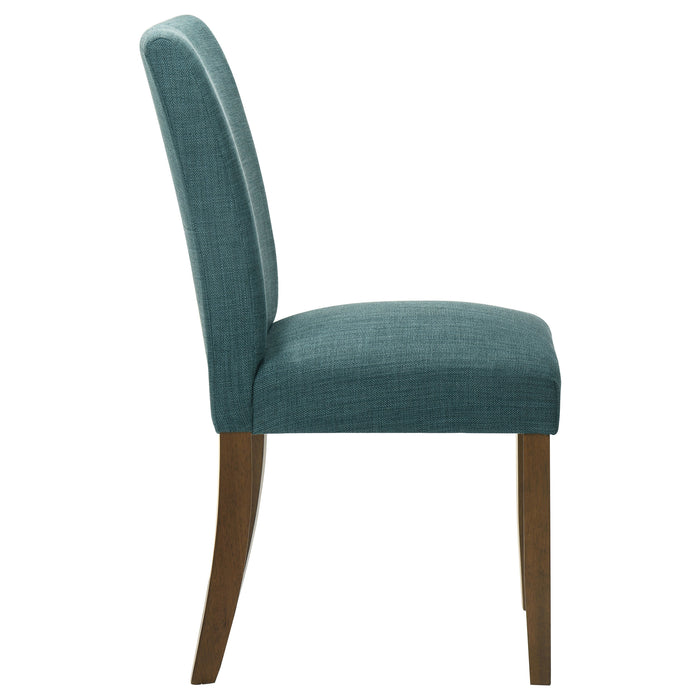 Cantley Upholstered Dining Side Chair Teal Blue (Set of 2)