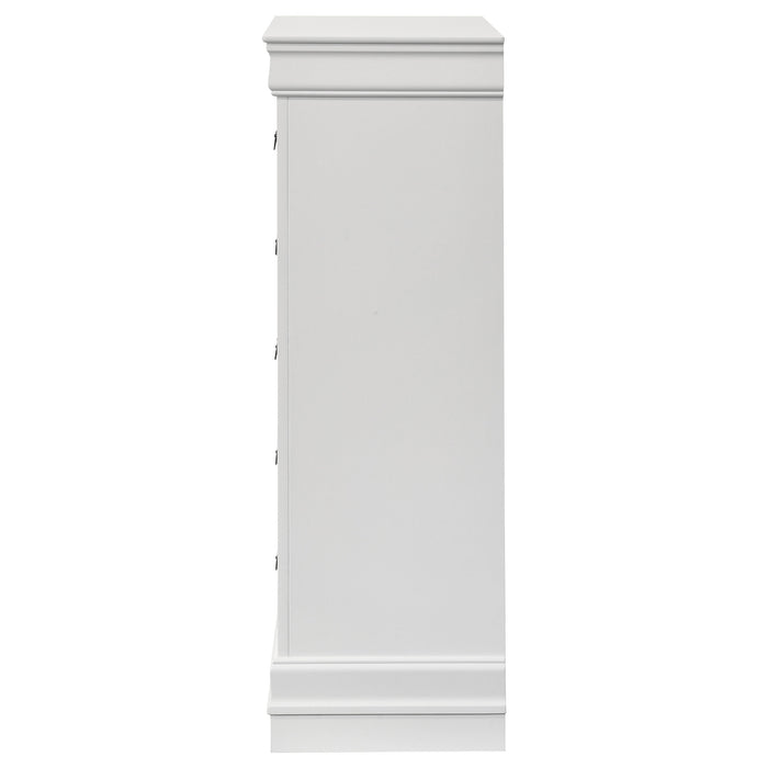 Louis Philippe 5-drawer Bedroom Chest White