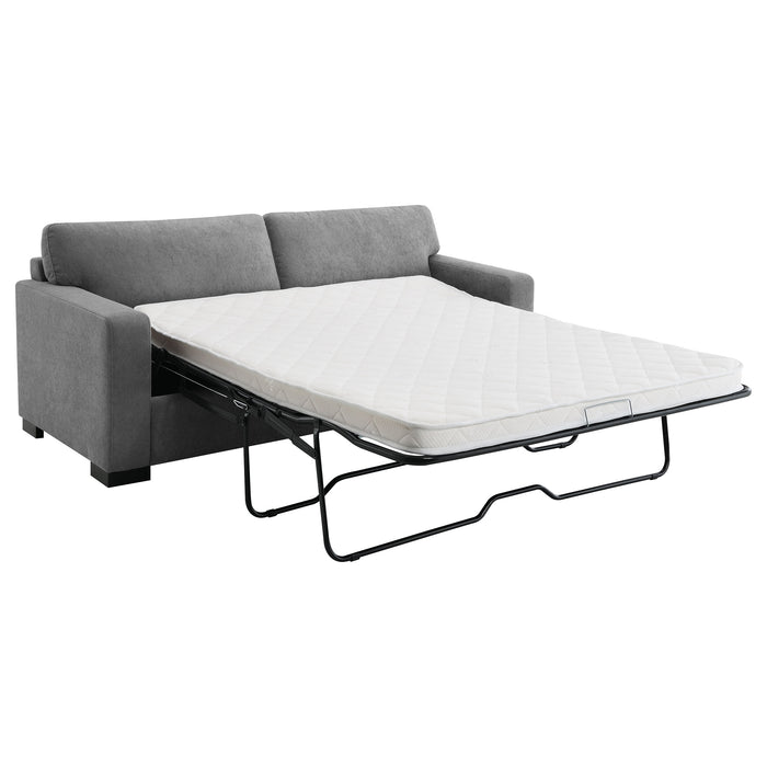 Simpson Upholstered Sofa Sleeper with Queen Mattress Grey