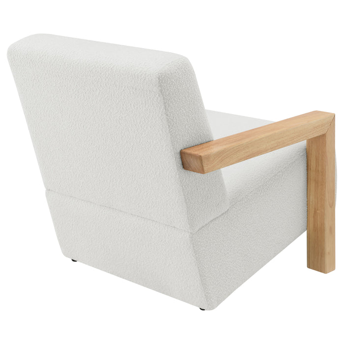 Fitzroy Boucle Upholstered Accent Arm Chair Ivory