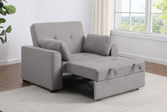 Edith Upholstered Convertible Sleeper Sofa Bed Grey