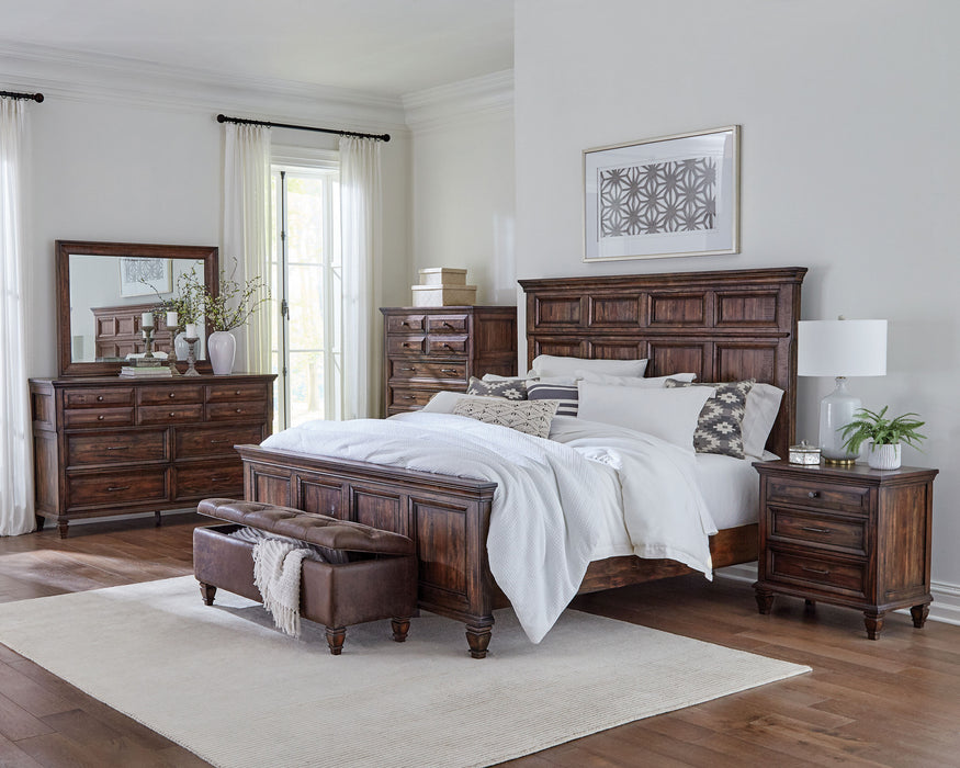 Avenue 8-drawer Dresser and Mirror Weathered Burnished Brown