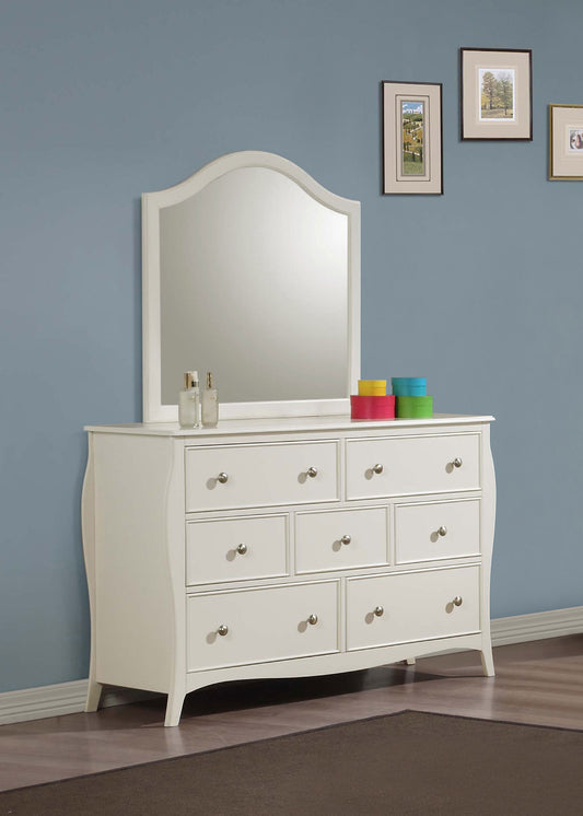 Dominique 7-drawer Dresser with Mirror Cream White