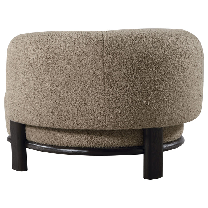 Lawler Upholstered Barrel Back Accent Chair Mushroom