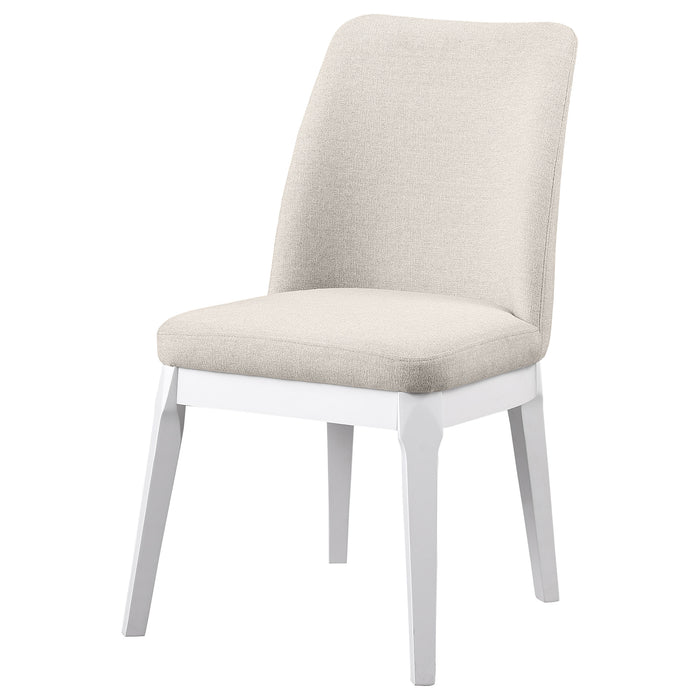 Carissa Upholstered Dining Side Chair Beige (Set of 2)