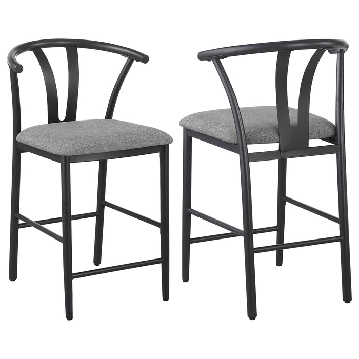 Dolman Counter Height Dining Side Chair Grey (Set of 2)